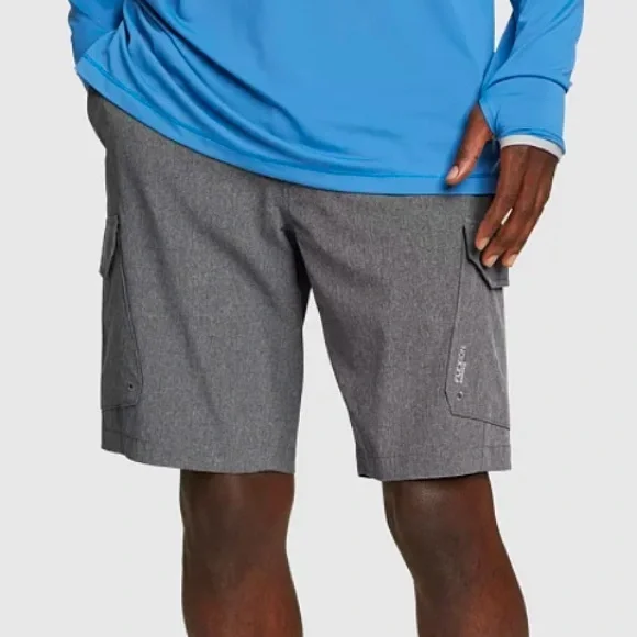 NWT Eddie Bauer Amphib Cargo Shorts Outdoor 38 Waist Athletic Hiking Blue - Picture 3 of 16